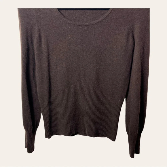 1254. U-KNIT PURE CASHMERE‎ SWEATER BROWN IN COLOR UNKNOWN SIZE SEE MEASUREMENTS - Picture 6 of 9